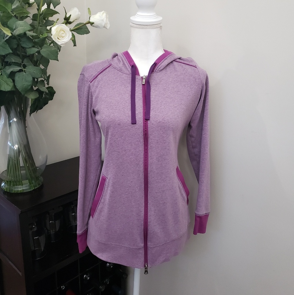 Columbia Purple Full Zip Tunic Hoodie